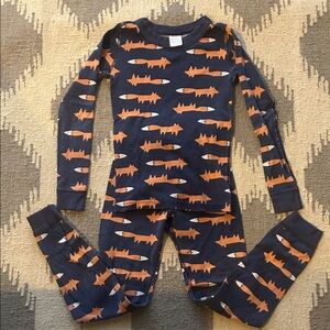 Hanna Andersson Navy and Orange Pajama Set